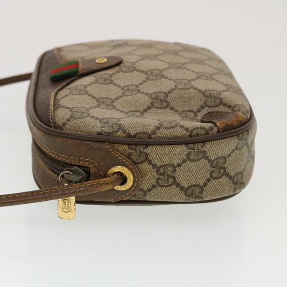 GUCCI GG Canvas Web Sherry Line Shoulder Bag Beige Red Green Auth 43903 - Picture 3 of 16